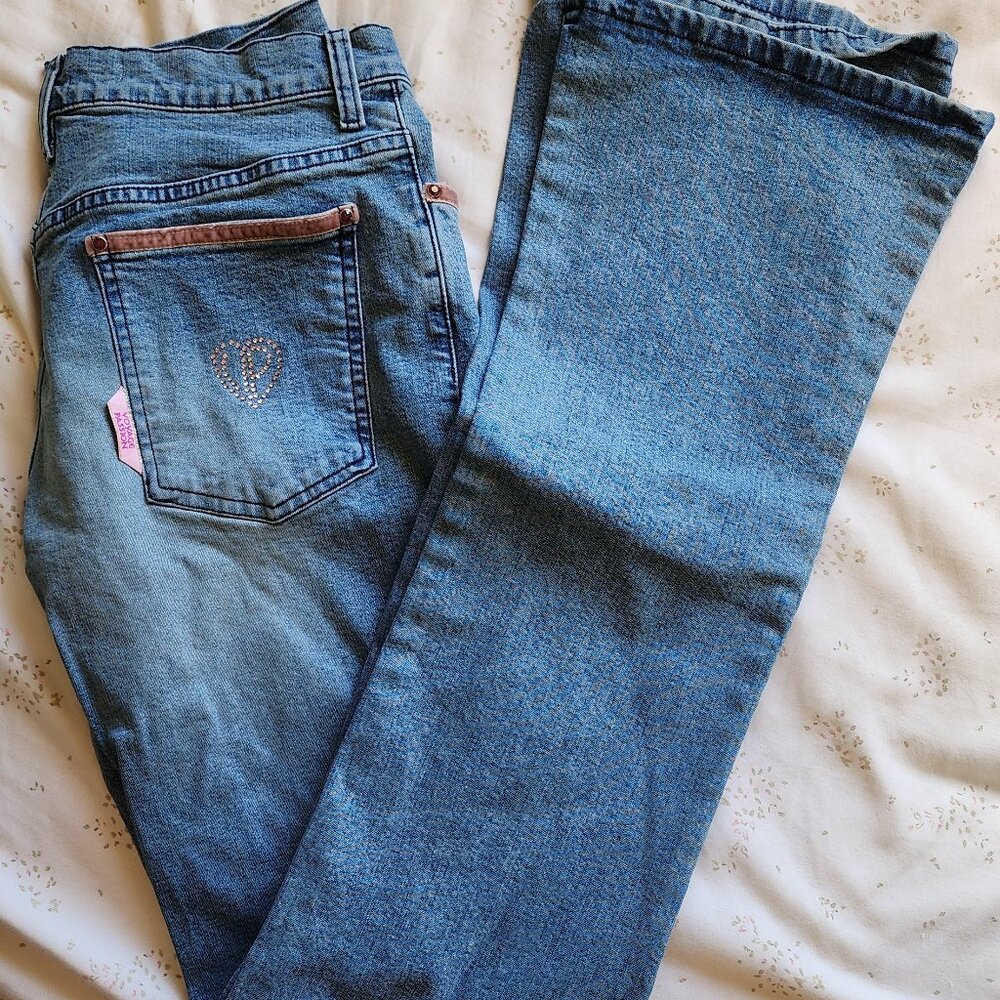 (NWT) Voyage Passion sz 29 Vintage Y2K Bootcut Jeans Pink Details